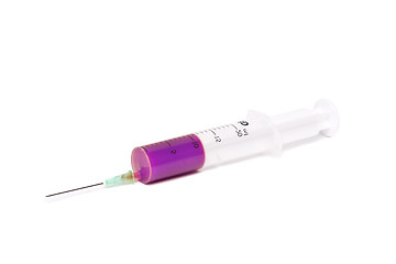 Image showing syringe with purple medication 