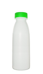 Image showing milk bottle with green cap