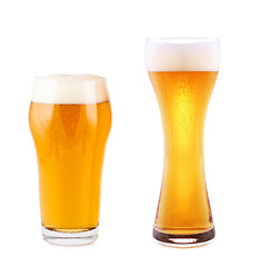 Image showing Two glasses of beer