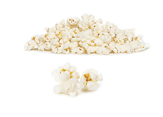Image showing Popcorn pile isolated on white