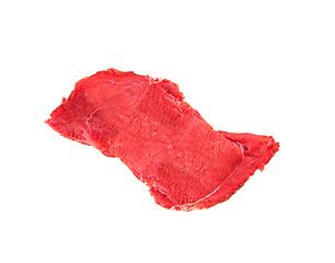 Image showing Piece of fresh raw meat isolated