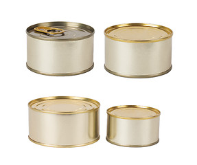 Image showing Tin cans isolated on white