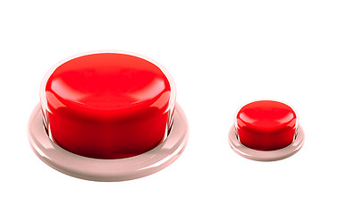 Image showing red button isolated