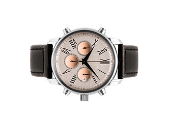 Image showing luxury silver man watch