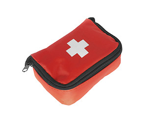 Image showing First aid bag isolated on white