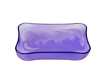 Image showing Violet glass bowl isolated on white background