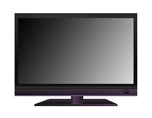 Image showing frontal view of widescreen lcd monitor isolated