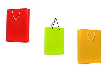 Image showing Assorted colored shopping bags