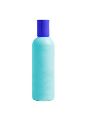 Image showing blue plastic bottle