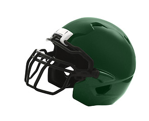 Image showing green Football Helmet on white