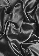 Image showing Black satin background