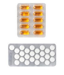 Image showing Packs of Medical Pills isolated on white background