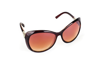 Image showing Brown sunglasses isolated on the white background