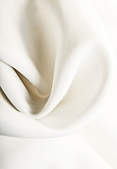 Image showing Majestic white silk textile background