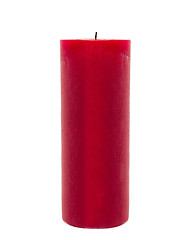 Image showing red candle isolated in front of white background