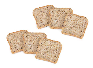 Image showing bread sliced, on white