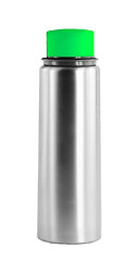 Image showing Grey metal water flask