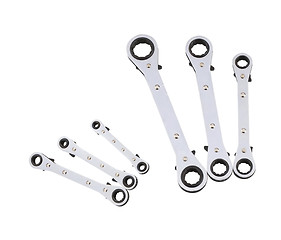 Image showing spanners isolated with clipping path