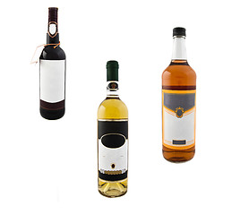 Image showing White wine bottle isolated
