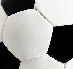 Image showing Leather soccer ball background or texture