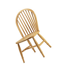 Image showing Wooden chair isolated on the white background