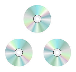 Image showing compact discs on a white background