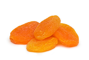 Image showing Dried apricots on a white background