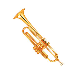 Image showing Golden trumpet isolated