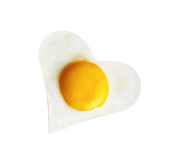 Image showing Fried egg like heart