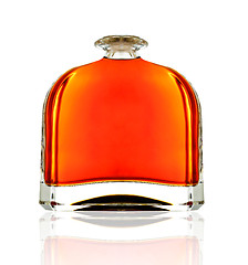 Image showing Cognac in bottle without labels