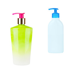 Image showing Two Plastic Bottles Isolated On White Background