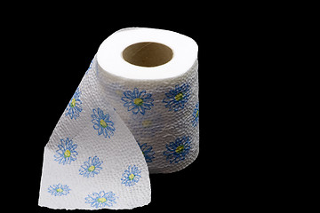 Image showing Flowery Toilet Paper