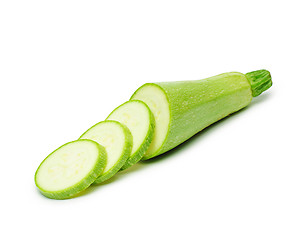 Image showing Fresh vegetable marrow. Isolated on white