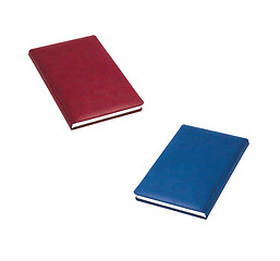 Image showing red and blue books