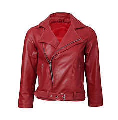 Image showing red leather jacket