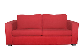 Image showing red sofa isolated