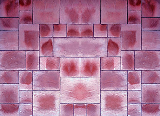 Image showing Beige and purple floor tiles
