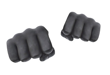 Image showing male fist of stone