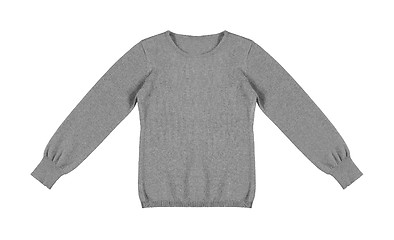 Image showing gray woolen sweater