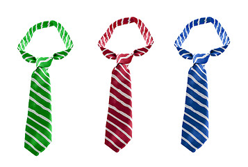 Image showing striped neckties