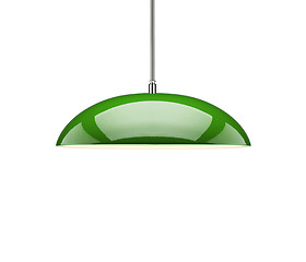 Image showing Green hanging lamp isolated