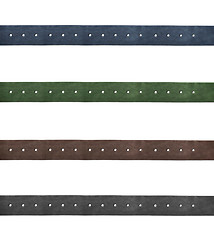 Image showing leather belts isolated on white background
