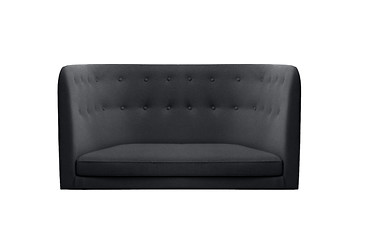 Image showing Black sofa isolated