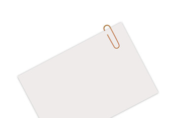 Image showing Empty sheet with paperclip