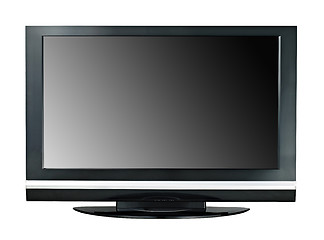 Image showing Modern widescreen lcd tv monitor isolated