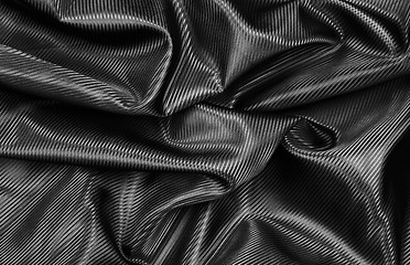 Image showing Black satin background