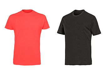 Image showing black and red t-shirts