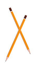 Image showing yellow pencils isolated on white