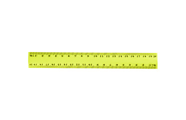 Image showing Student's ruler isolated on white background.