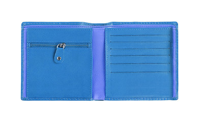 Image showing blue leather purse